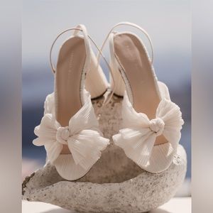 Loeffler Randall - Cameilla Ivory Pleated Bow Heels